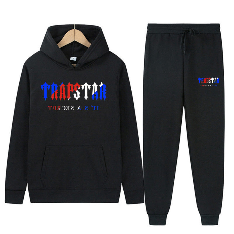 Graphic Print Hoodie and Pants Set Men Women Loose Tracksuit