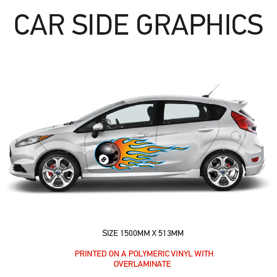 FCSG01-10 Full Colour Side Graphics X 2 Universal Will Fit Any Car or Van
