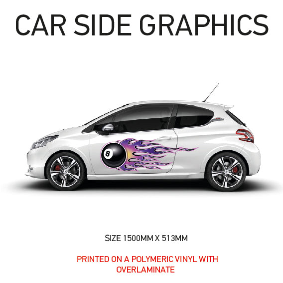 FCSG01-10 Full Colour Side Graphics X 2 Universal Will Fit Any Car or Van