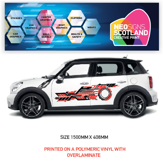 FCSG04 Full Colour Side Graphics X 2 Universal Will Fit Any Car or Van