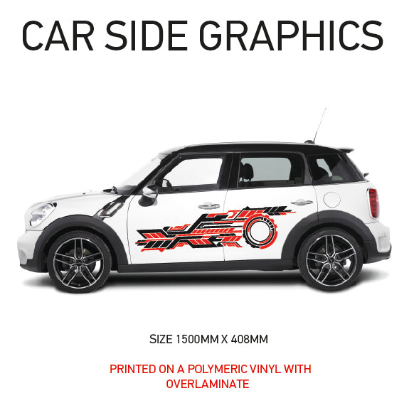 FCSG01-10 Full Colour Side Graphics X 2 Universal Will Fit Any Car or Van