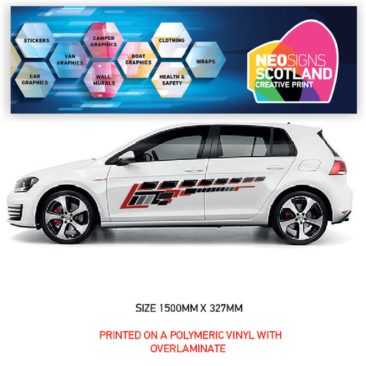 FCSG06 Full Colour Side Graphics X 2 Universal Will Fit Any Car or Van