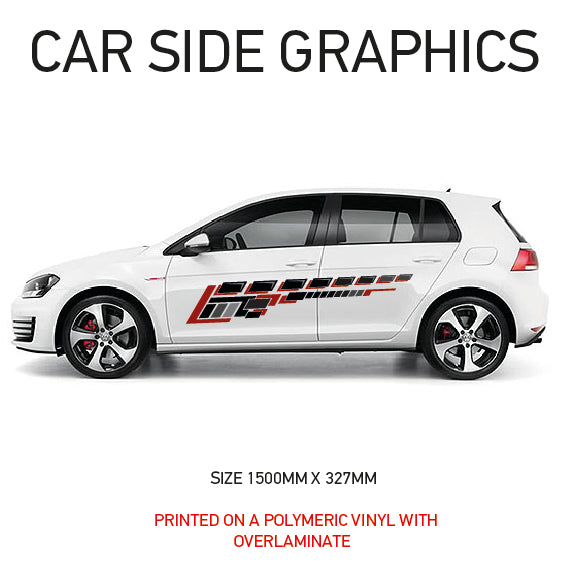 FCSG01-10 Full Colour Side Graphics X 2 Universal Will Fit Any Car or Van