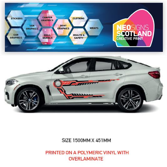 FCSG10 Full Colour Side Graphics X 2 Universal Will Fit Any Car or Van