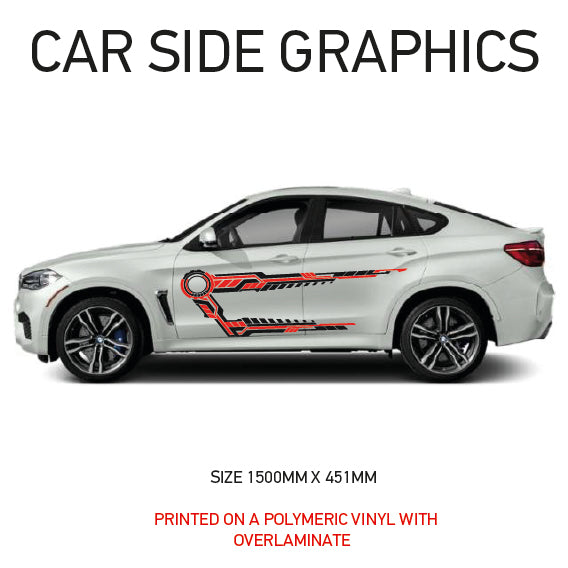 FCSG01-10 Full Colour Side Graphics X 2 Universal Will Fit Any Car or Van