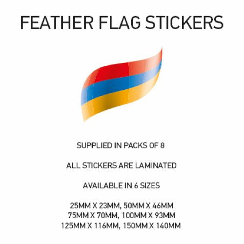 FF008 Armenia Feather Flag Sticker 25mm x 23mm