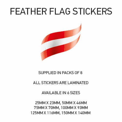 FF010 Austria Feather Flag Sticker 25mm x 23mm