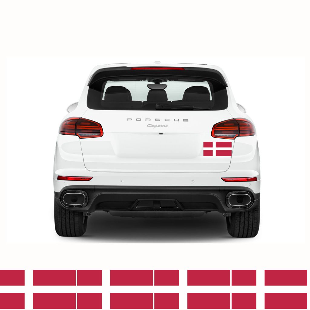 FLAG13 Denmark Flags Stickers Various Sizes