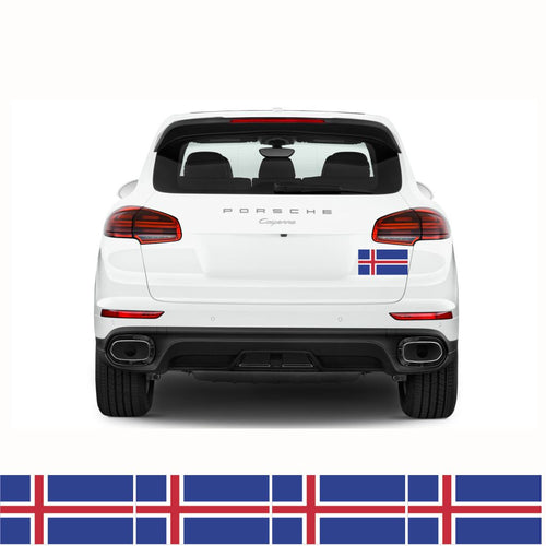 FLAG18 Iceland Flags Stickers Various Sizes