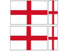 FLAG01B England Flags 2 x 200mm 2 x 100mm