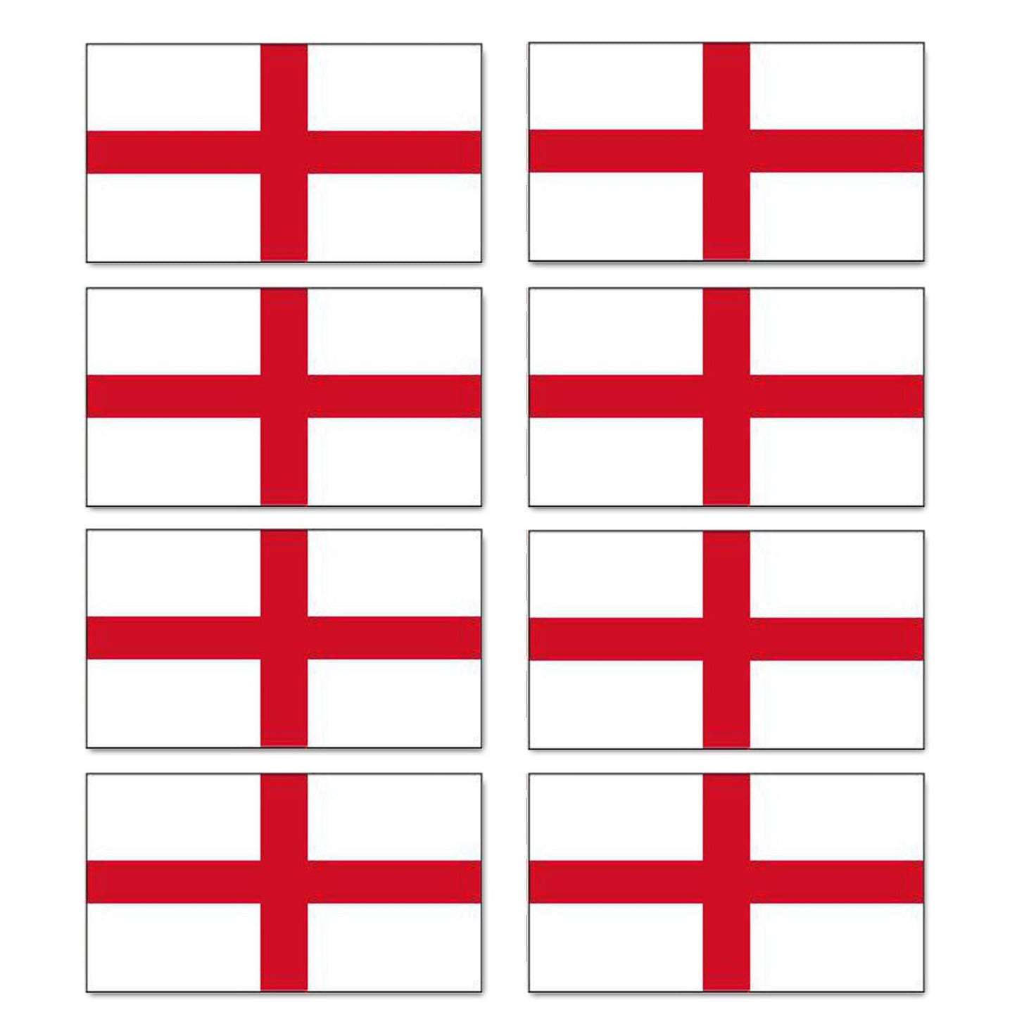 FLAG01D England Flags Stickers 40mm x 73mm