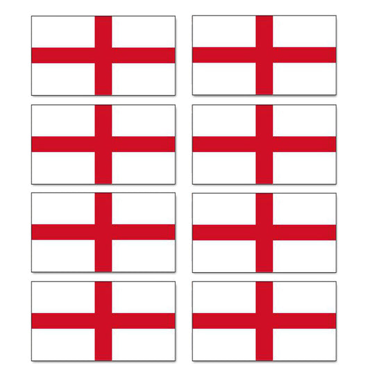 FLAG01D England Flags Stickers 55mm x 100mm