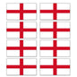 FLAG01D England Flags Stickers 40mm x 73mm