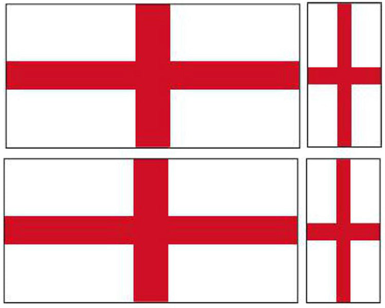 FLAG01 England English Flags Stickers Various Sizes