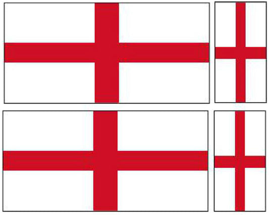 FLAG01 England English Flags Stickers Various Sizes