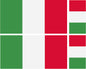 FLAG01B-38B Worldwide Flags 2 x 200mm 2 x 100mm