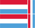 FLAG22 Luxembourg Flags Stickers Various Sizes