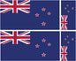 FLAG01A-38A Worldwide Flags 2 x 100mm 2 x 50mm