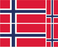 FLAG25 Norway Flags Stickers Various Sizes