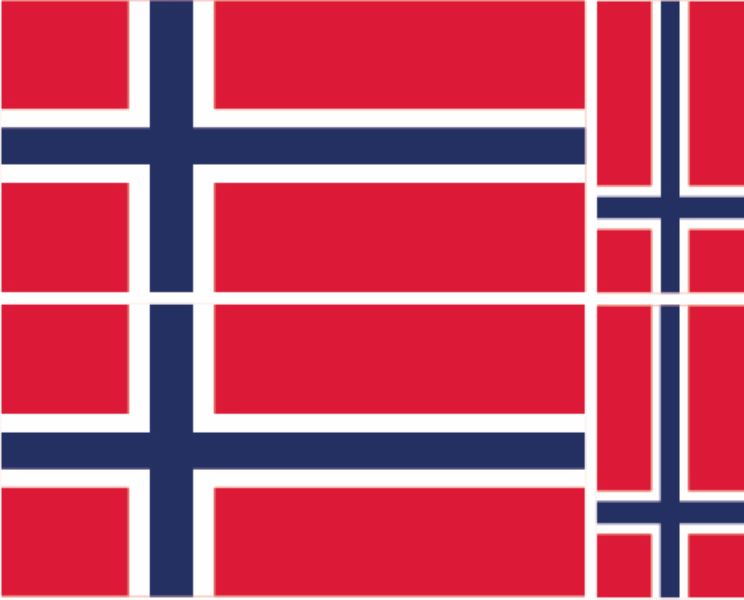 FLAG25 Norway Flags Stickers Various Sizes