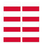FLAG21D-30D Worldwide Flags Stickers x 8 10 Sizes Available