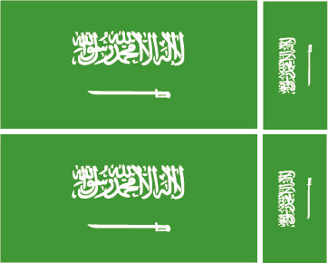 FLAG01A-38A Worldwide Flags 2 x 100mm 2 x 50mm