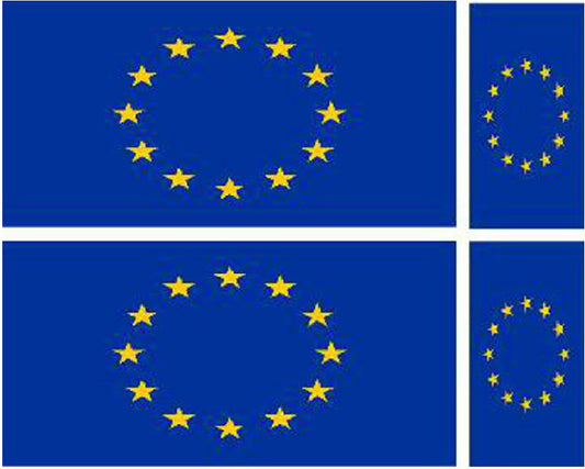 FLAG02 European Flags Stickers Various Sizes