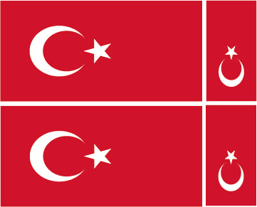 FLAG01A-38A Worldwide Flags 2 x 100mm 2 x 50mm