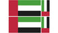 FLAG01B-38B Worldwide Flags 2 x 200mm 2 x 100mm