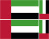 FLAG01A-38A Worldwide Flags 2 x 100mm 2 x 50mm
