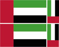 FLAG34 United Arab Emirates Flags Stickers Various Sizes