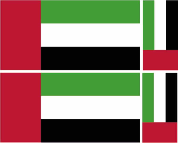 FLAG34 United Arab Emirates Flags Stickers Various Sizes