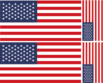 FLAG01A-38A Worldwide Flags 2 x 100mm 2 x 50mm