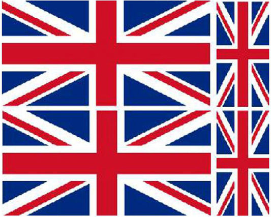 FLAG03 United Kingdom UK Flags Stickers Various Sizes