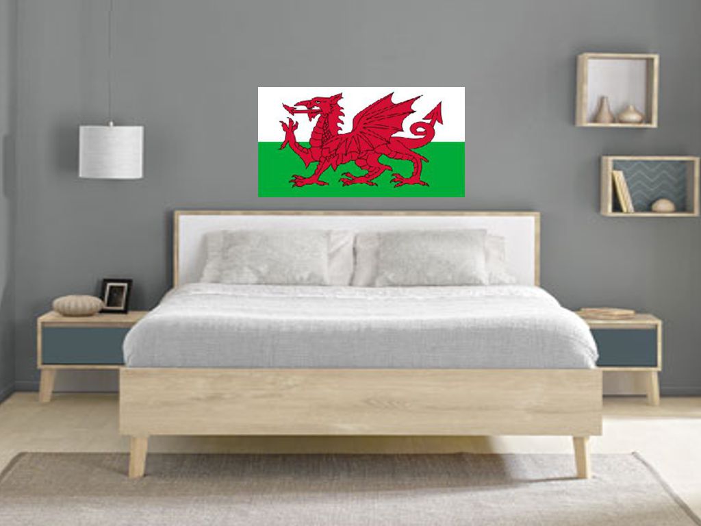 FLAG04 Wales Welsh Flags Stickers Various Sizes