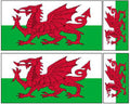 FLAG04 Wales Welsh Flags Stickers Various Sizes