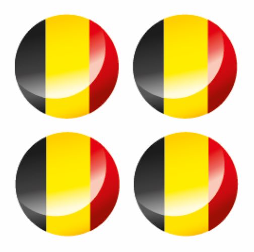 FLAG50 Belgium Circle Flags Sticker 150mm Wide