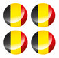 FLAG50 Belgium Circle Flags Sticker 75mm Wide