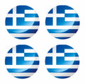 Greece Circle Flags Sticker Various Sizes Available FLAG58