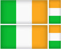 FLAG05 Ireland Irish Flags Stickers Various Sizes