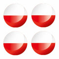 Poland Circle Flags Sticker Various Sizes Available FLAG62