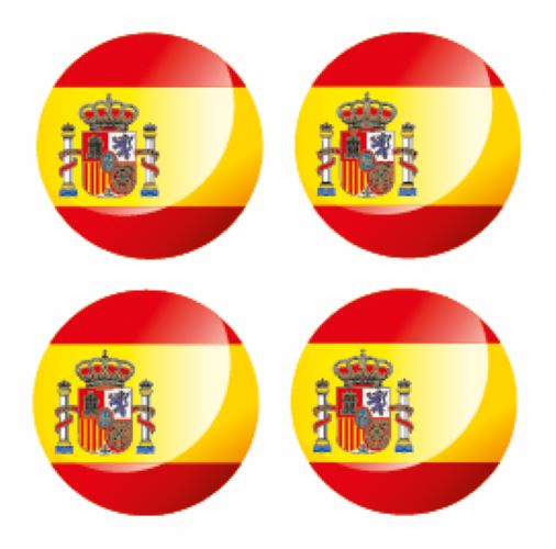 Spain Circle Flags Sticker Various Sizes Available FLAG65