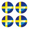 Sweden Circle Flags Sticker Various Sizes Available FLAG66