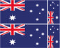 FLAG01A-38A Worldwide Flags 2 x 100mm 2 x 50mm