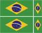 FLAG01B-38B Worldwide Flags 2 x 200mm 2 x 100mm