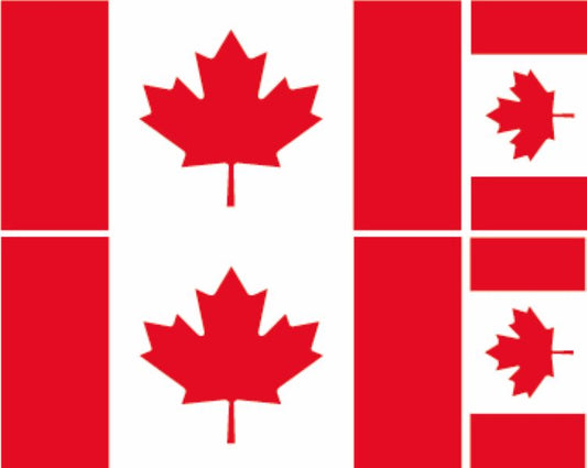 FLAG10 Canada Flags Stickers Various Sizes