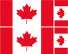 FLAG10A Canada Flags 2 x 100mm 2 x 50mm
