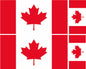 FLAG10A Canada Flags 2 x 100mm 2 x 50mm