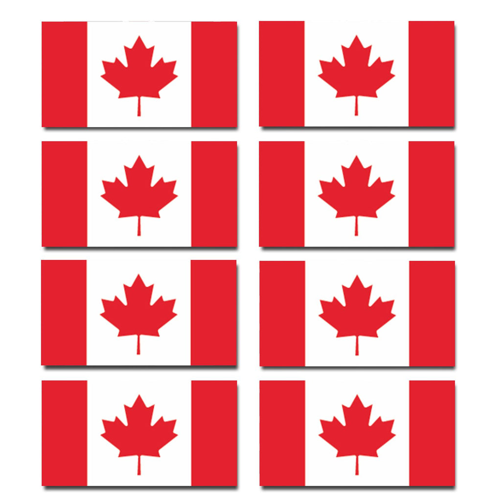 FLAG10D Canada Flags Stickers 55mm x 100mm