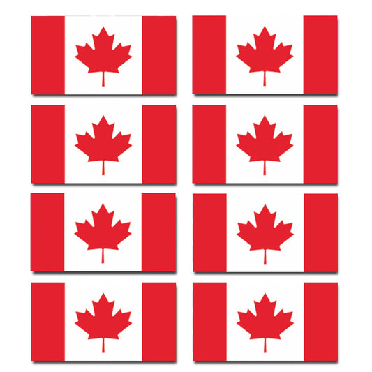 FLAG10D Canada Flags Stickers 20mm x 37mm